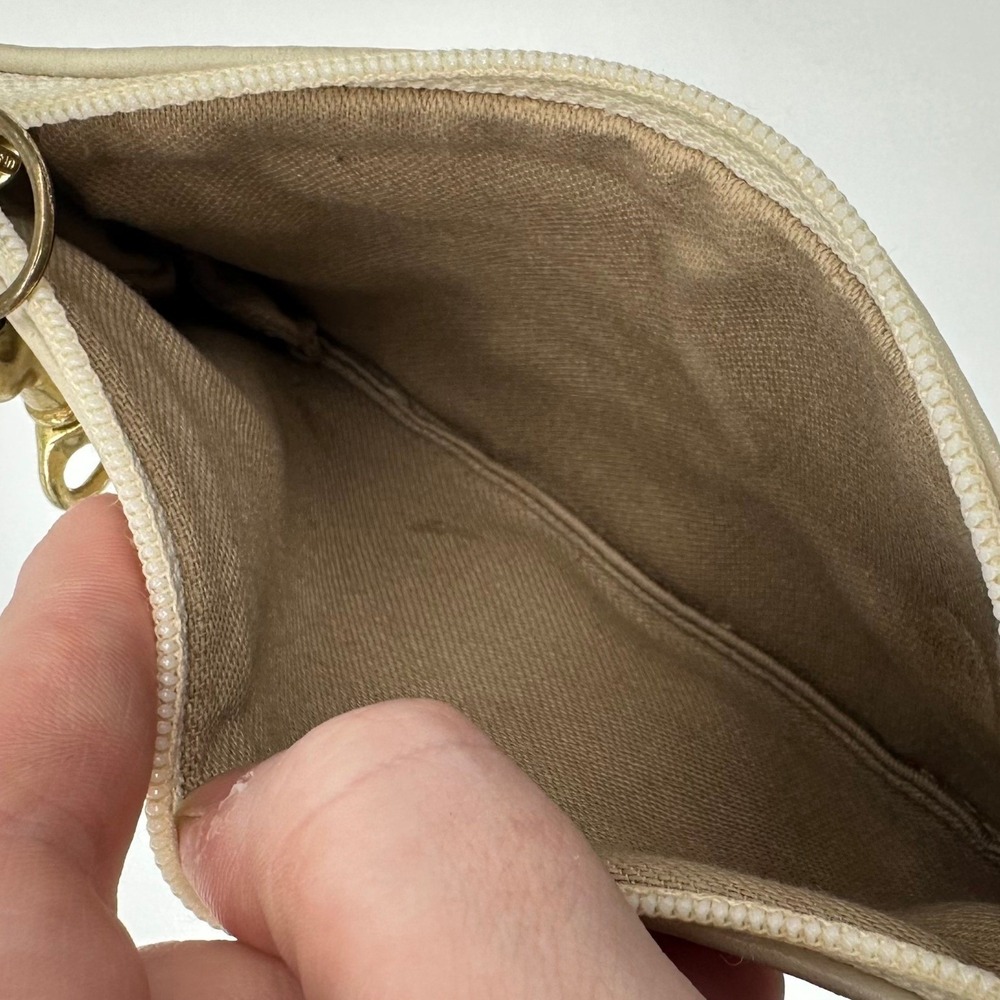 Coach Patchwork Wristlet Pouch Mini Bag Cream Lea… - image 4